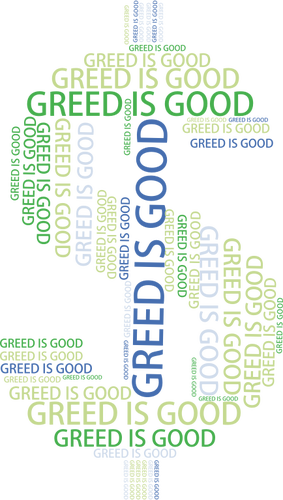 Greed Word Clipart