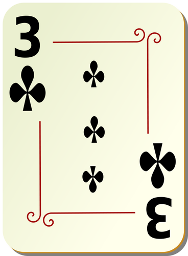 Three Of Clubs Clipart