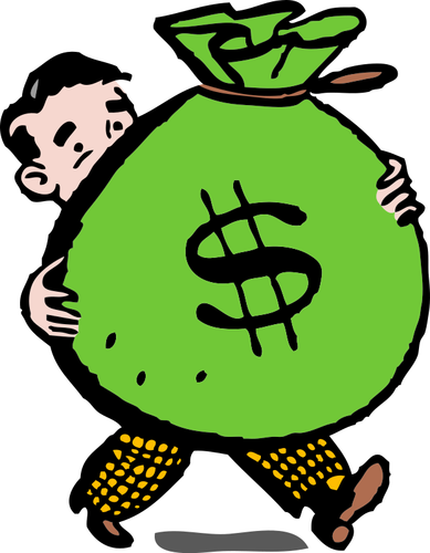 Rich Man With Money Sack Clipart