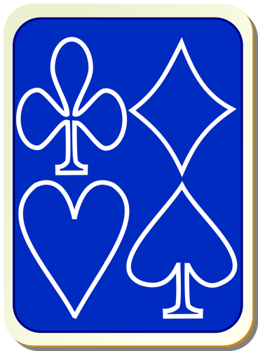 Playing Card Back Blue With White Clipart