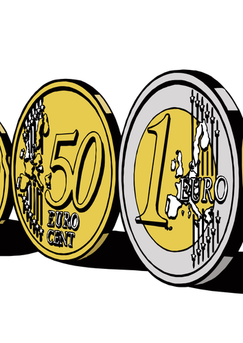 Euro Coins Illustration Clipart