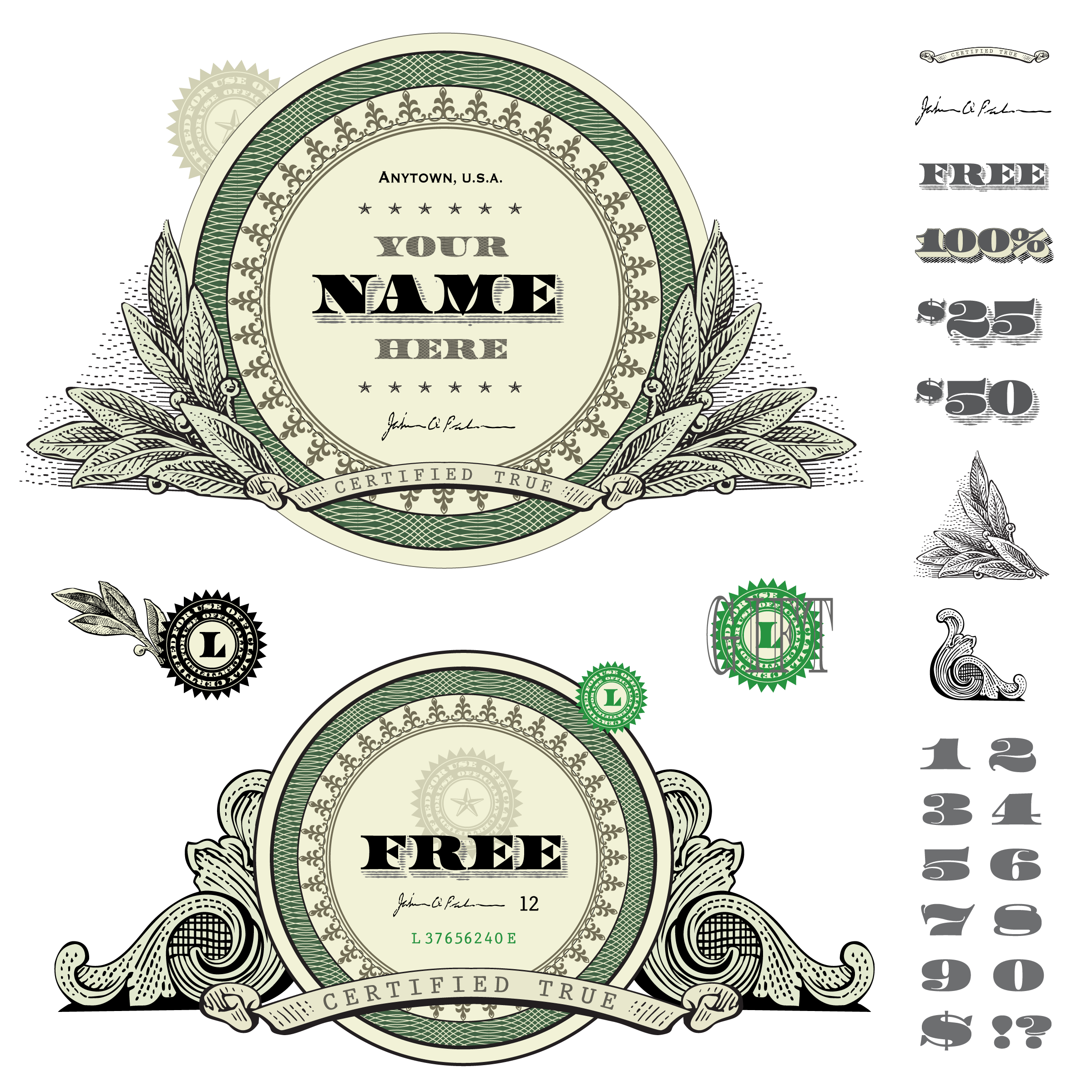 Decorative Elements Finance Money Photography Banknotes Stock Clipart