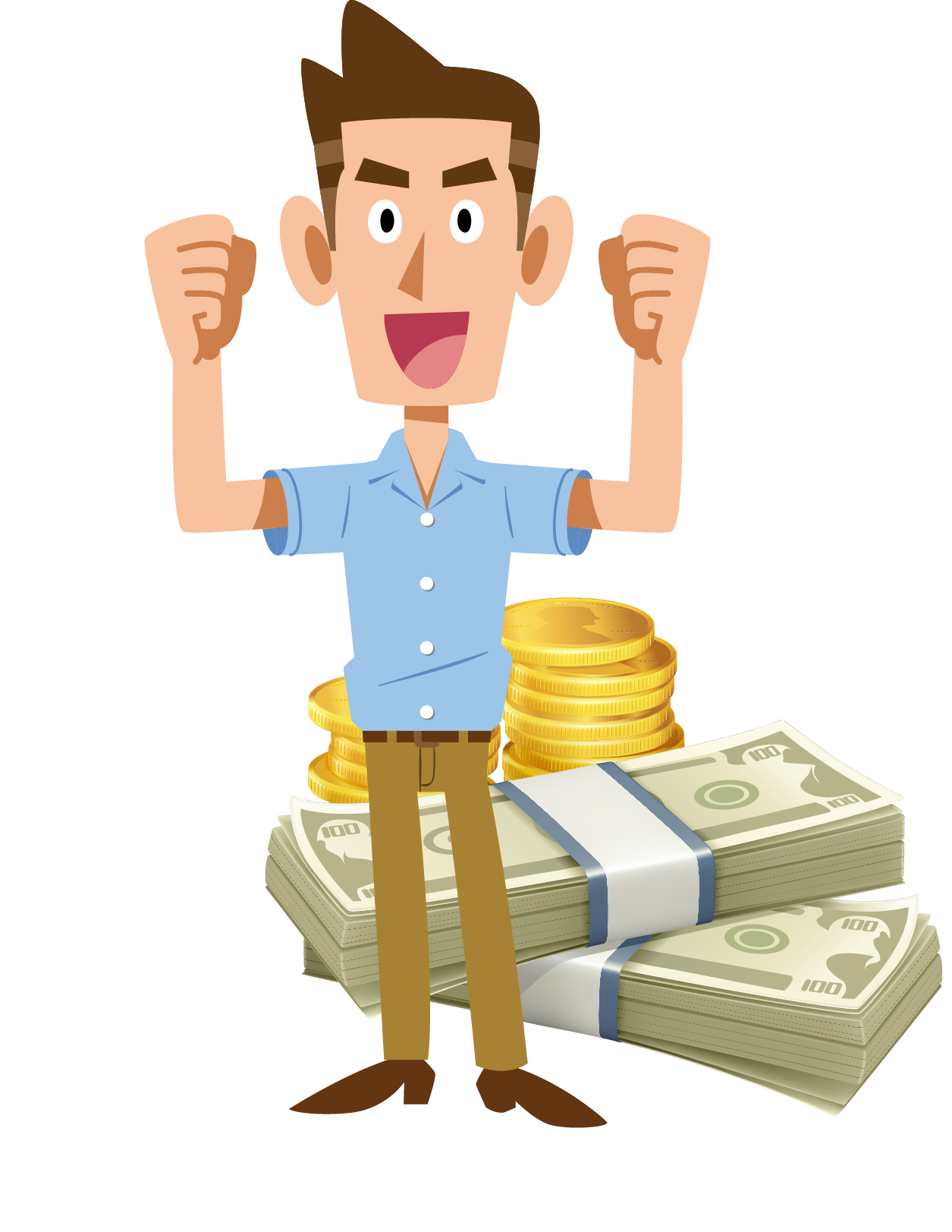 And Money Vector With Man Free PNG HQ Clipart