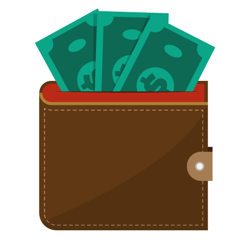 Leather Wallet Vector Cash Money PNG Image High Quality Clipart