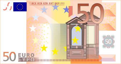 Of 50 Euro Banknote Clipart