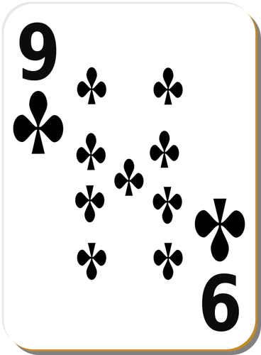Nine Of Clubs Clipart