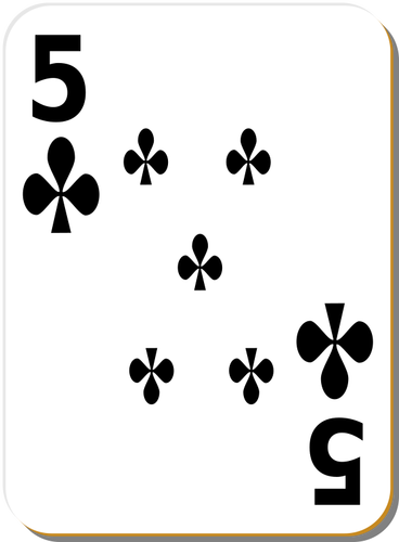 Five Of Clubs Clipart