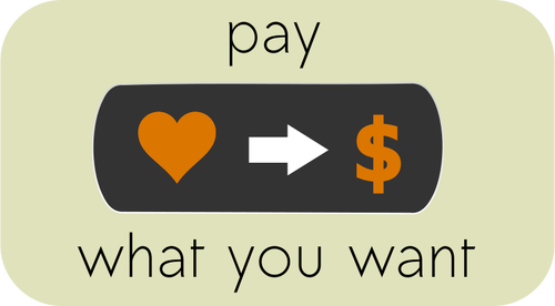 Pay What You Want Button Clipart