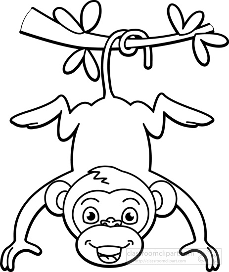 Black And White Monkey Clipart Clipart