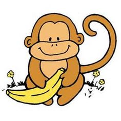 Cute Monkey Make The Necklace Cord Go Clipart