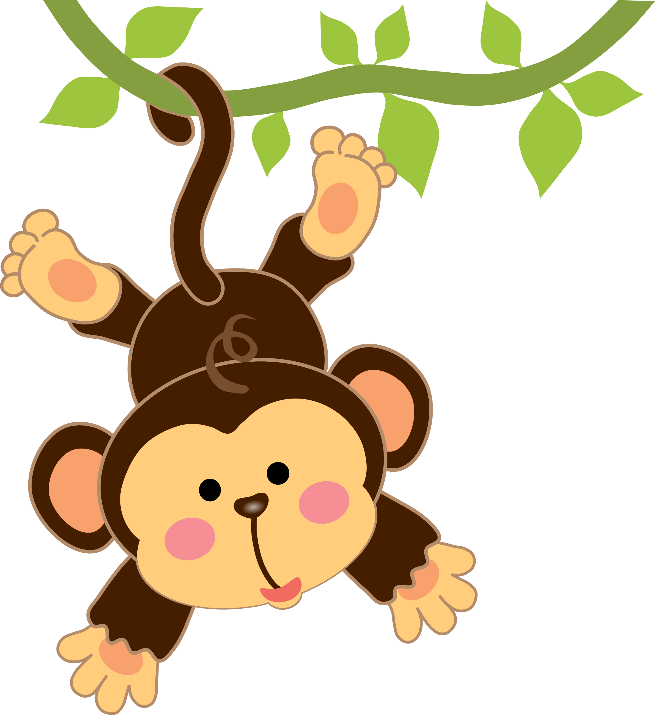 Infant Drawing Cartoon Safari Monkey HD Image Free PNG Clipart