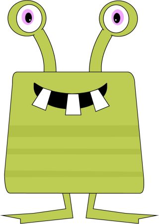 Free Cute Monster Silly Monster Image Green Clipart