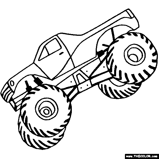 Monster Truck Black And White Png Image Clipart