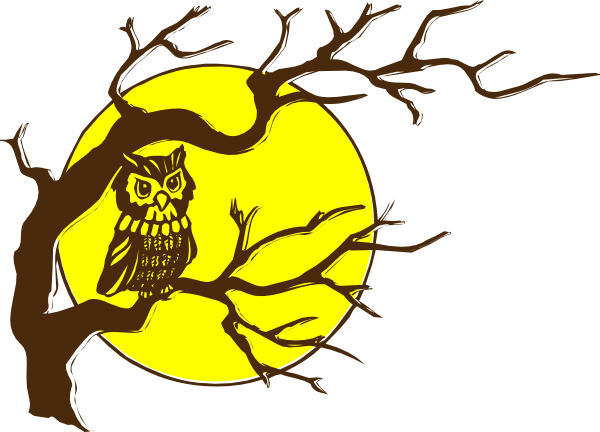 Owl And Moon At Vector Download Png Clipart