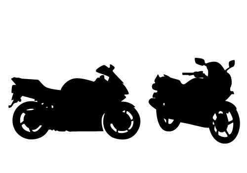 Stunning View Of A Motorcycle Silhouette Vector Clipart