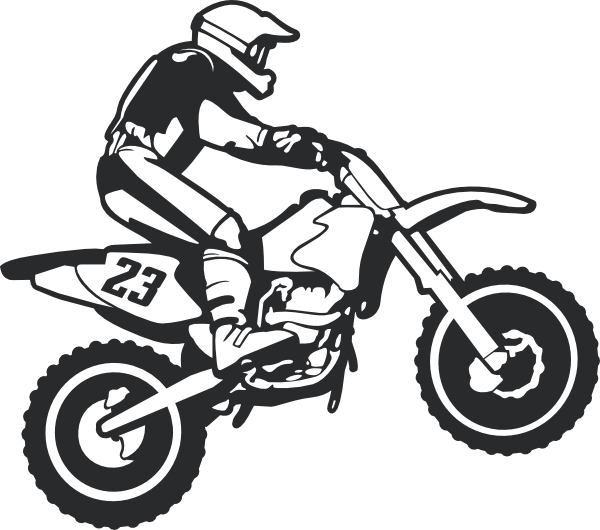 Wall Decal Motocross Motorcycle Sticker Download HD PNG Clipart