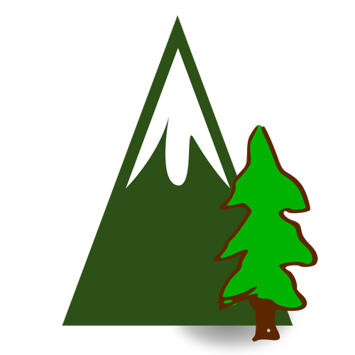 Evergreen Mountain Clipart