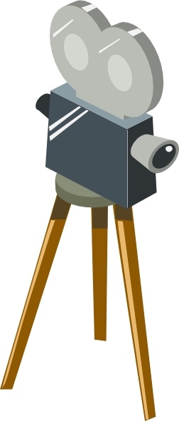 Cartoon Movie Camera Vector In Open Office Clipart