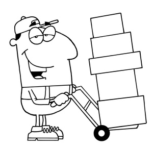 Work Image Moving Man At Work With Clipart