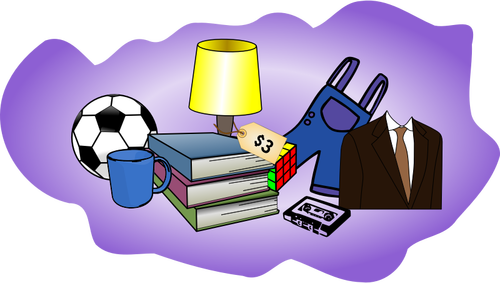 Selling Personal Stuff Illustration Clipart