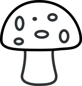 Mushroom Template Black And White Mushroom Templates Clipart