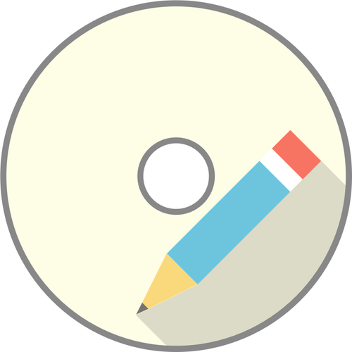 Cd-Rom And Pencil Clipart