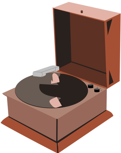 Brown Gramophone Clipart