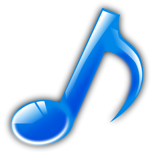 Music Note With Reflections Clipart