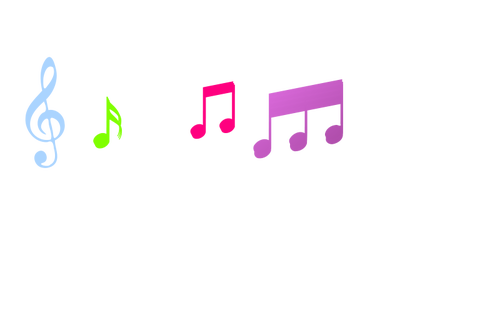 Colorful Musical Notes Clipart