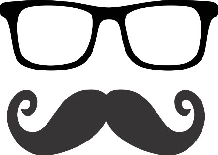 Free Glasses And Gray Mustache 2 Image Clipart