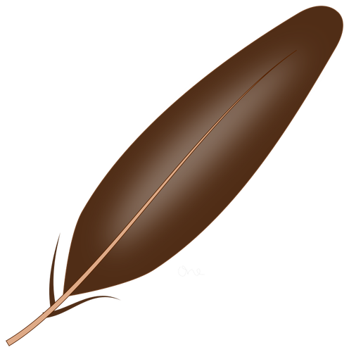 Of Brown Shaded Feather Clipart