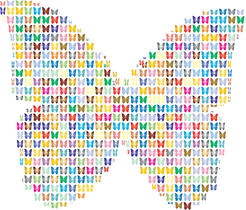 Butterfly Made Of Butterflies Clipart