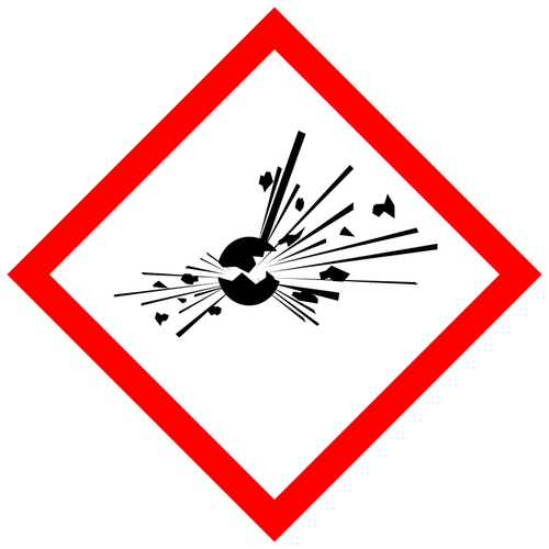 Explosive Substances Warning Clipart