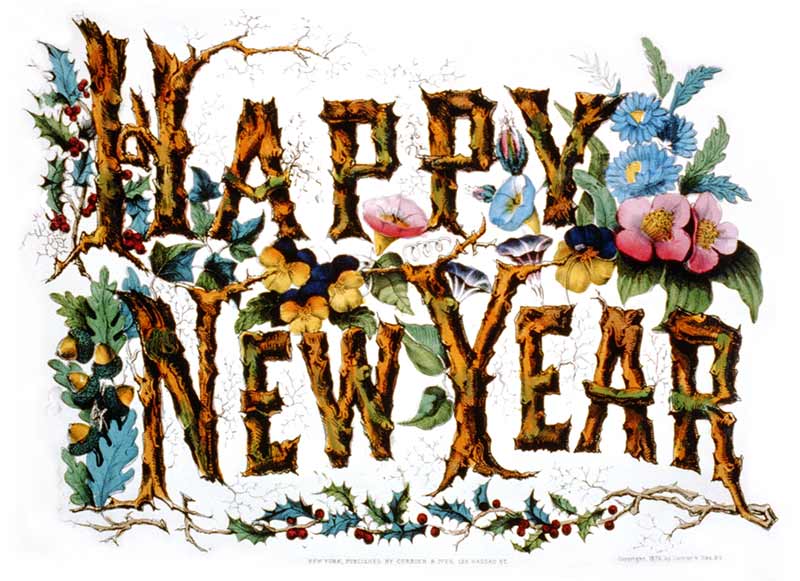 New Year Vintage Png Image Clipart