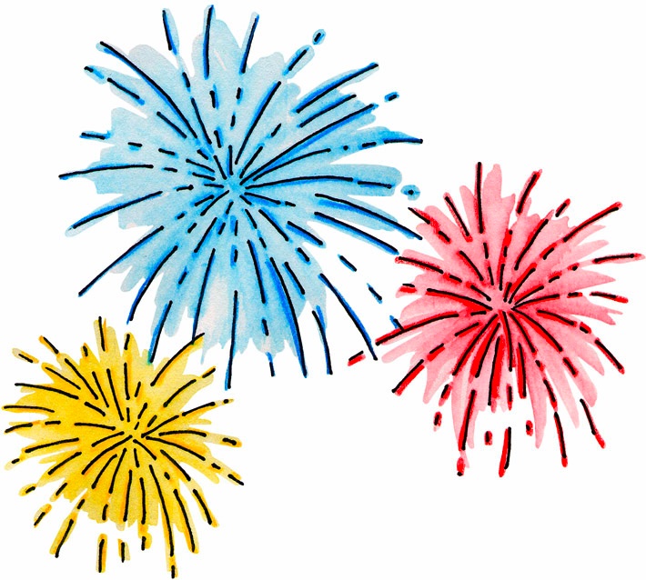 New Year Fireworks Fireworks Doodles And Display Clipart