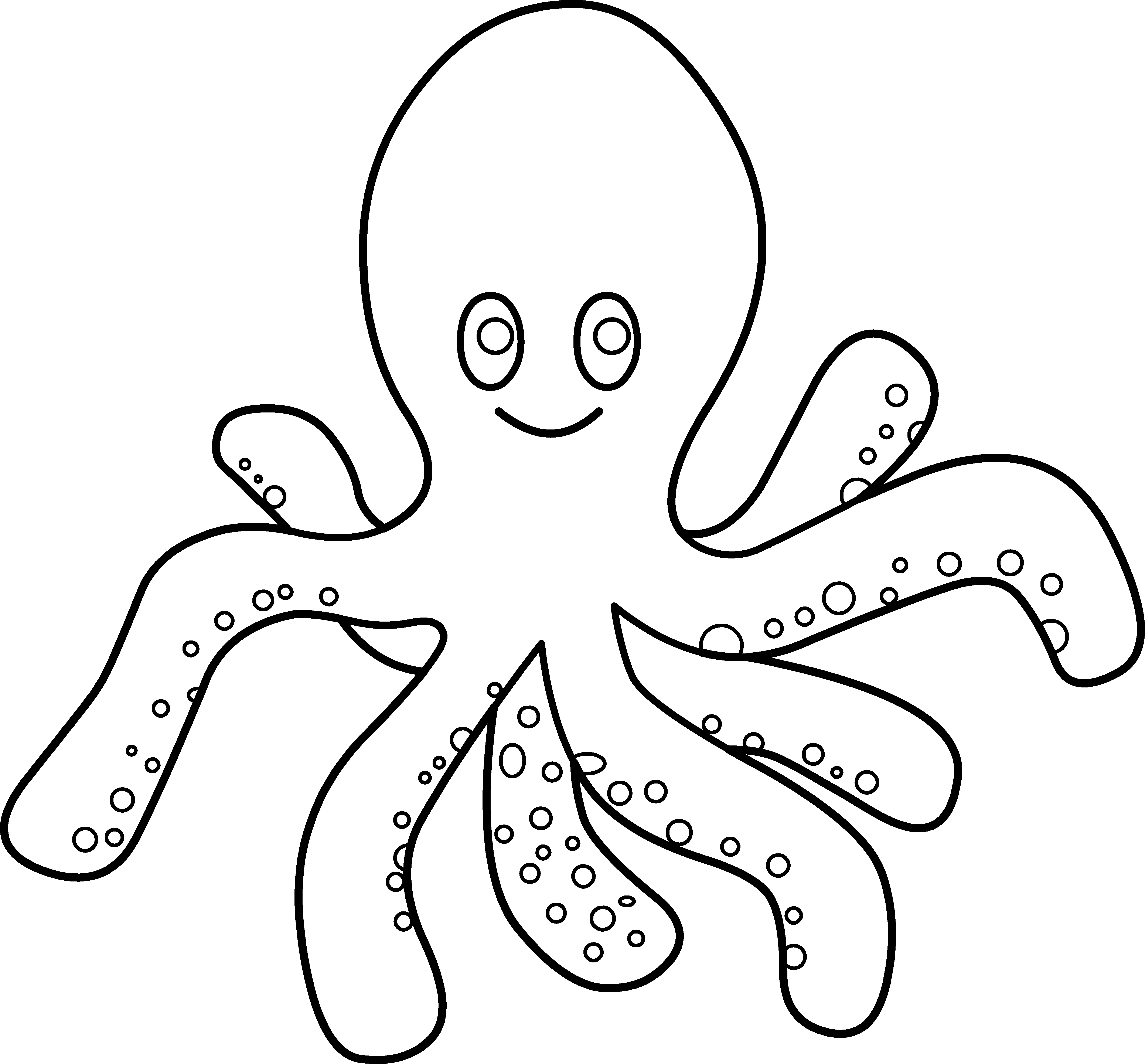 Octopus Coloring Page Png Image Clipart