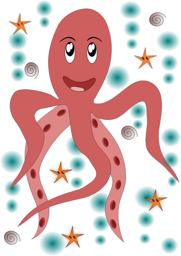 Of Pink Octopus Clipart