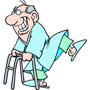 Old Man With Walker Transparent Image Clipart