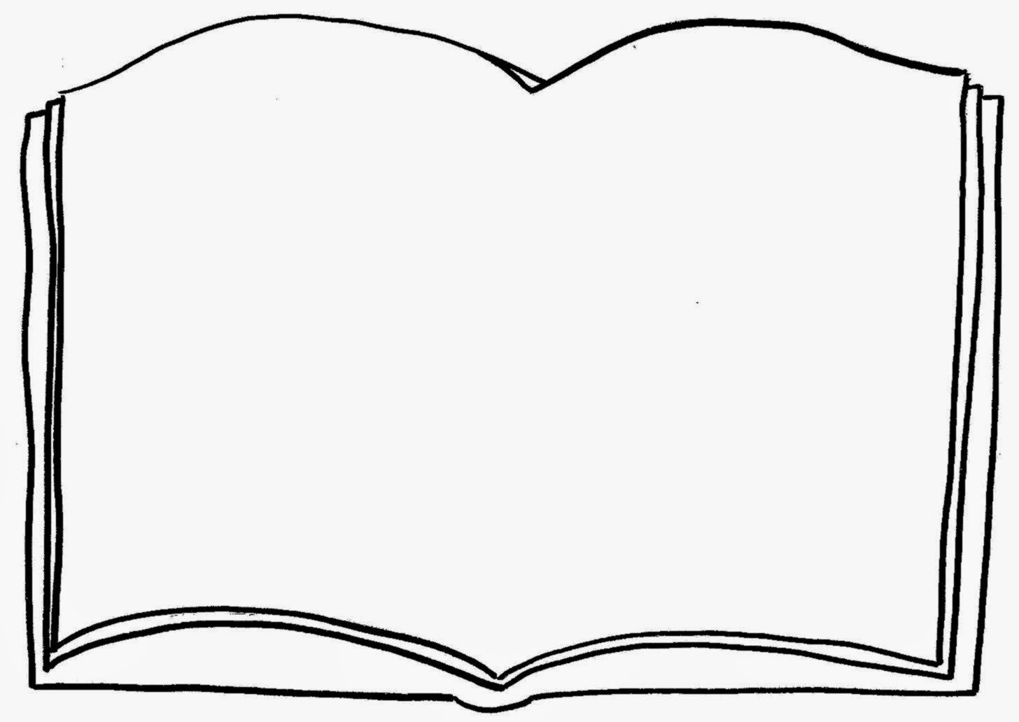 Open Book Coloring Page Coloring Pages Clipart