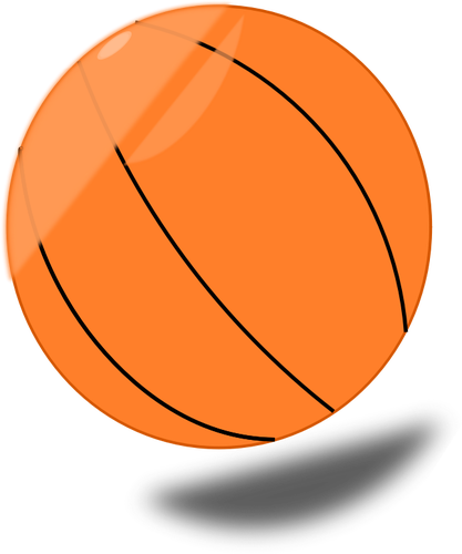 Basketball Ball With Shadow Clipart