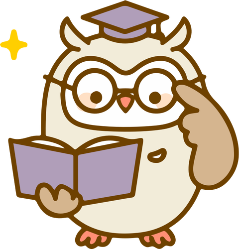Owl With Book Clipart