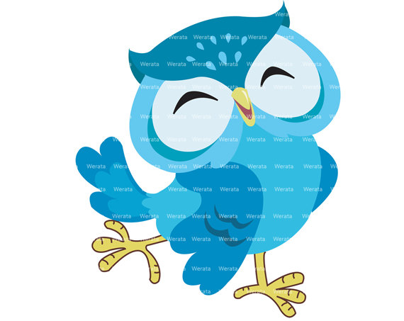 Free Owl Blue Owl Kid Free Download Clipart