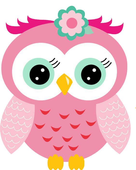 Pink Owl Infant Cute Babies Cartoon Hand-Painted Clipart