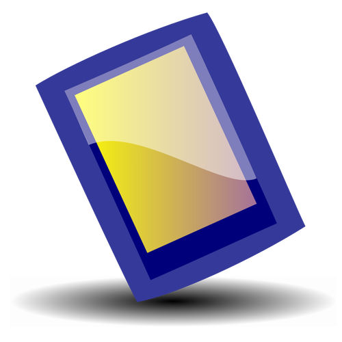 Drawing Of Blue Tilted Pda Clipart