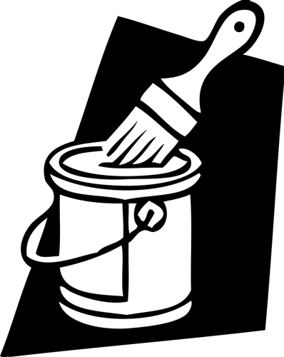Paint Can And Brush Clipart