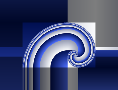 Of Grey And Blue Spiral Design Tile Clipart