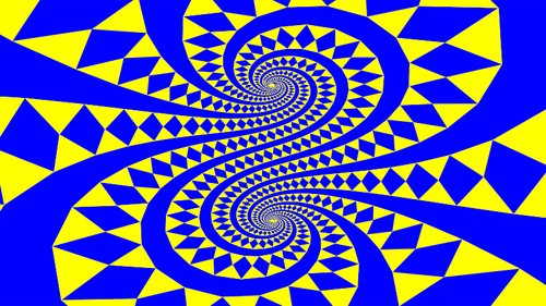 Retro Checkered And Swirly Design Clipart