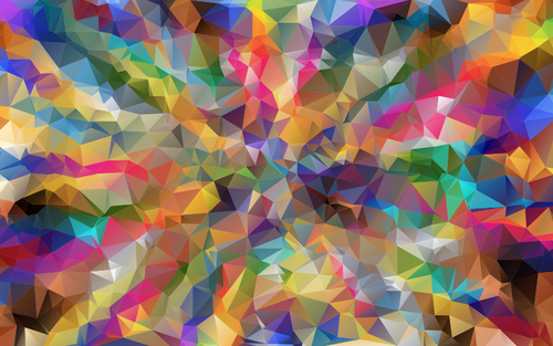 Colorful Low Poly Wallpaper Clipart