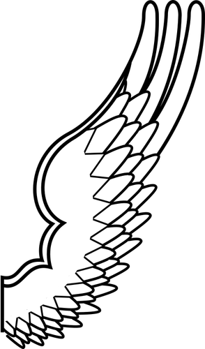 Drawing Of A Wing Of Mythological Bird Clipart