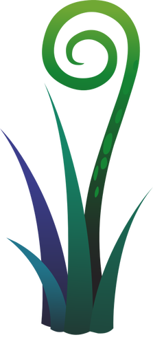 Drawing Of Blue And Green Fern Plant Clipart